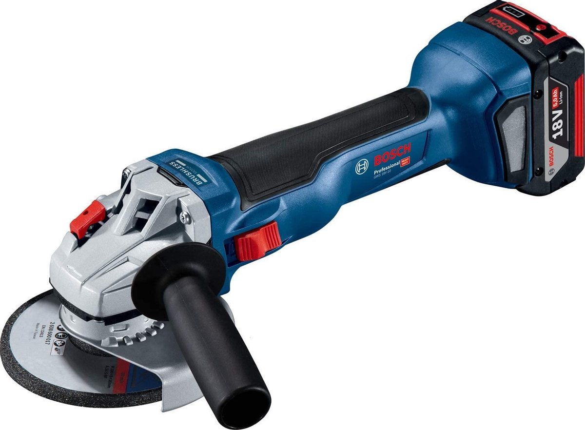 Bosch GWS 18V-10 Professional | Accu Haakse Slijper - zonder accu&apos;s en lader in L-boxx