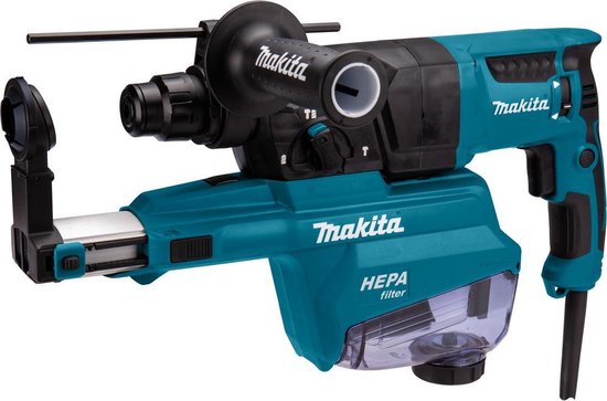 Makita HR2652J 230 V Combihamer met stofafzuigunit in Mbox