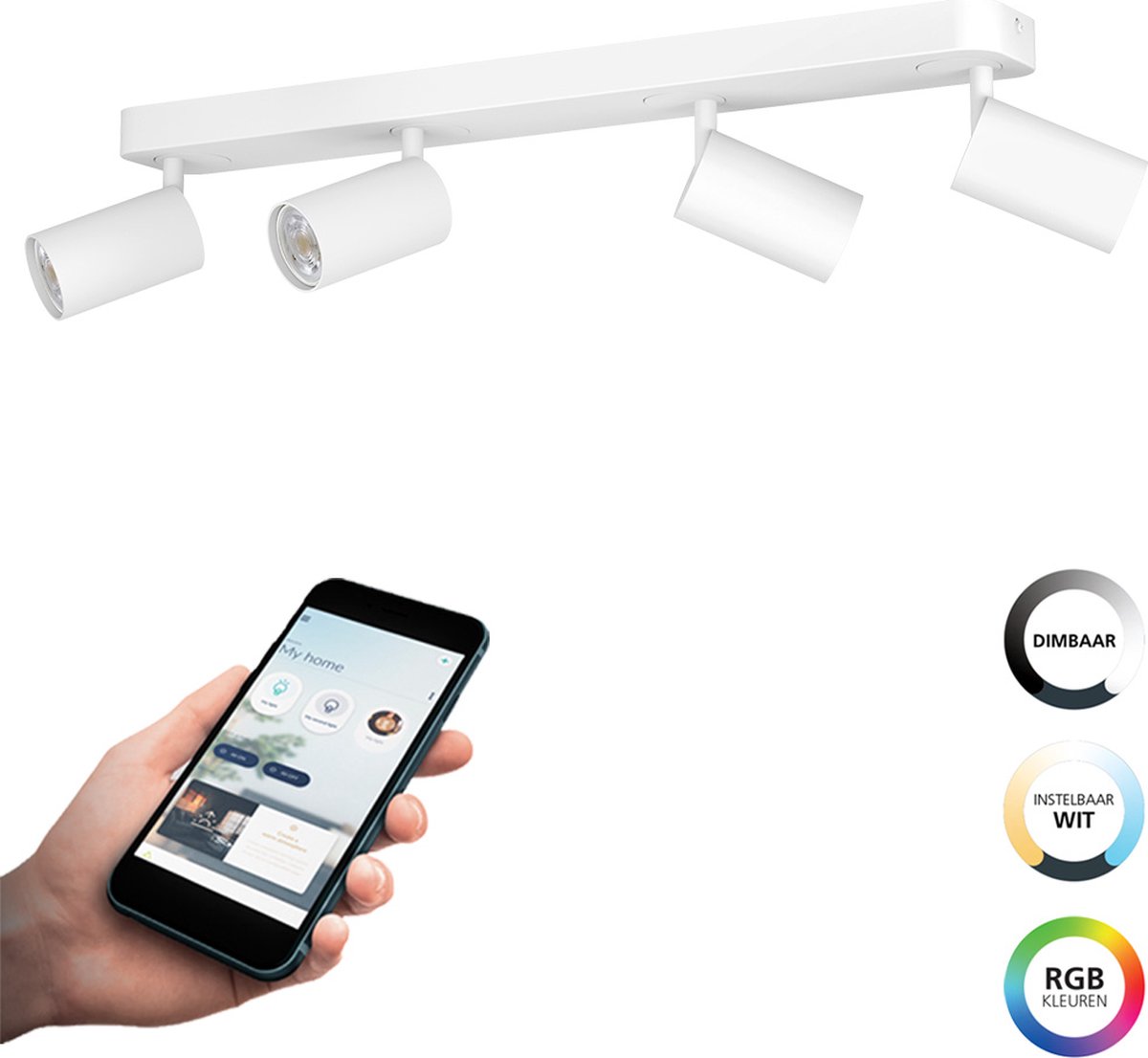 EGLO connect.z Telimbela-Z Smart Spot - GU10 - 58 cm - Wit