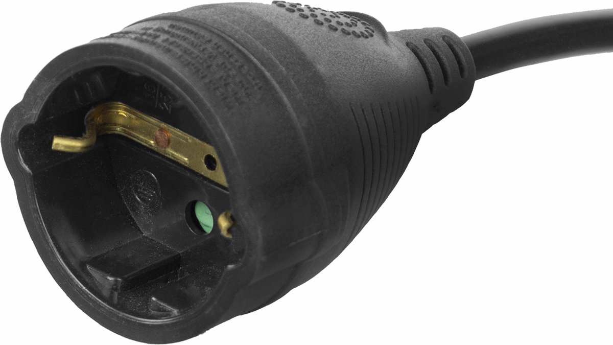 ACT electriciteitssnoer type F 10m - Zwart