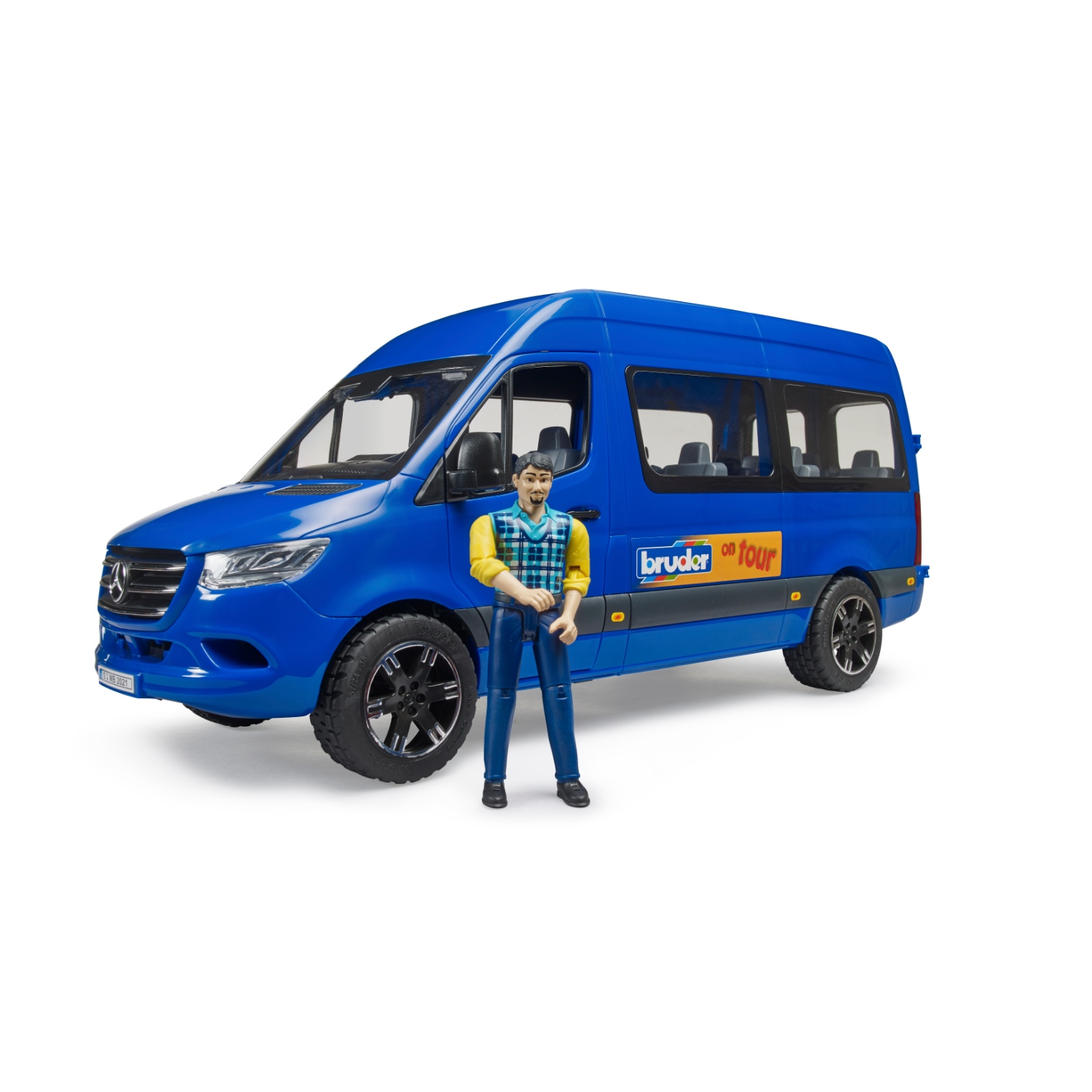 Bruder MB Sprinter Transfer mit Fahrer - Blauw