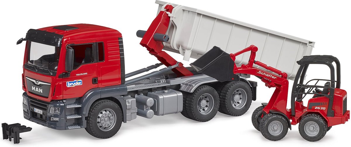 Bruder MAN TGS LKW mit Abrollcontainer