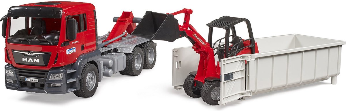 Bruder MAN TGS LKW mit Abrollcontainer