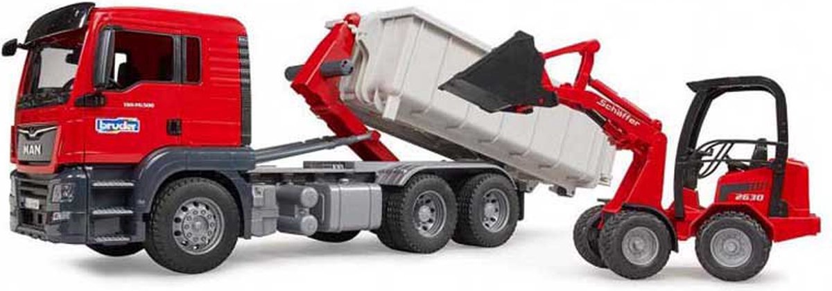 Bruder MAN TGS LKW mit Abrollcontainer