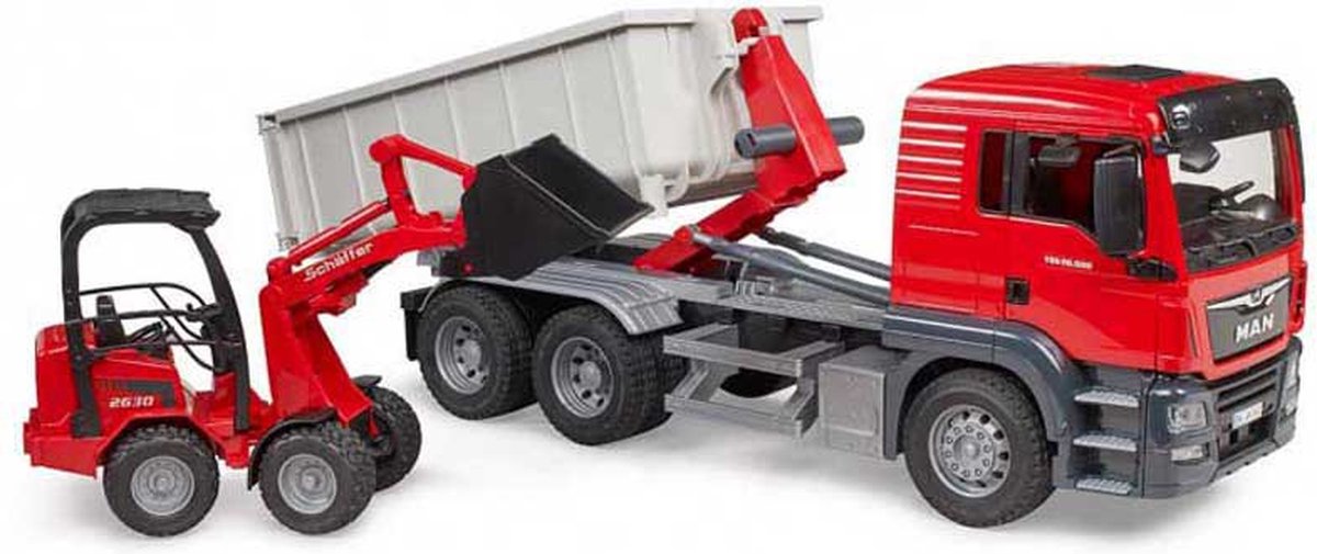 Bruder MAN TGS LKW mit Abrollcontainer