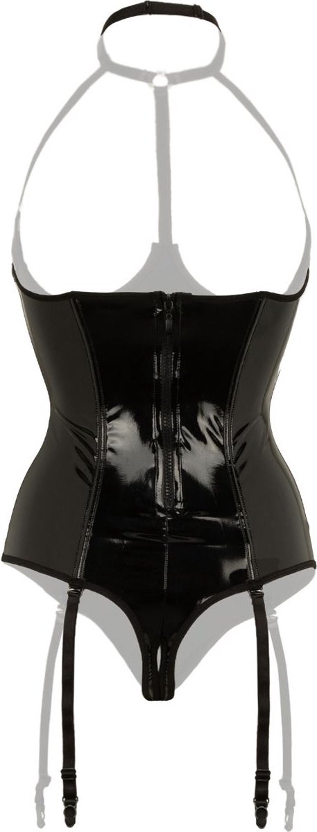 Christine le Duc Body Met Open Cups Dark Desire - Zwart