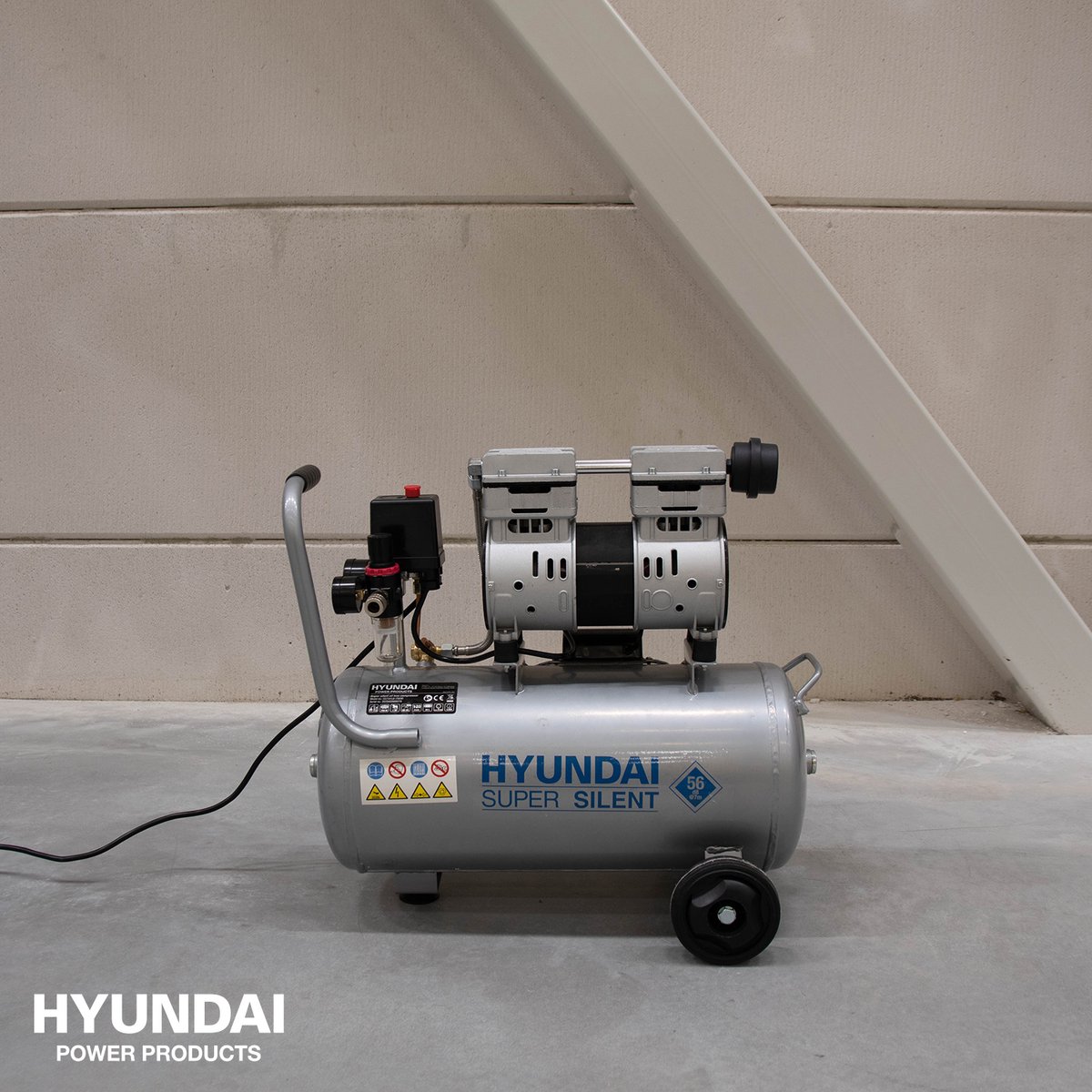 Hyundai Stille Compressor | 30L | 8 bar | 120 L/min - 55754