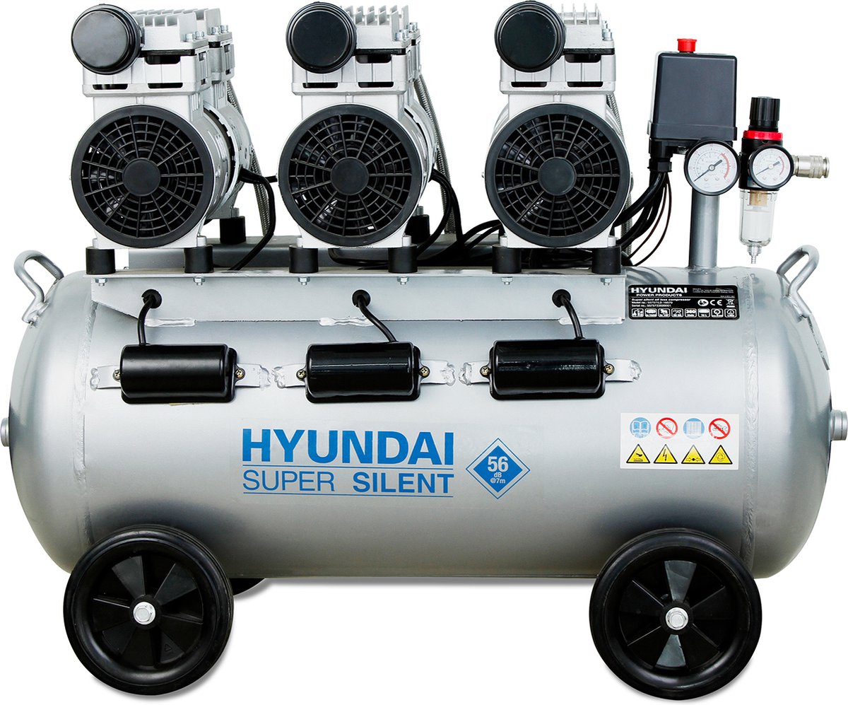 Hyundai Stille Compressor | 70L | 8 bar | 360 L/min - 55757