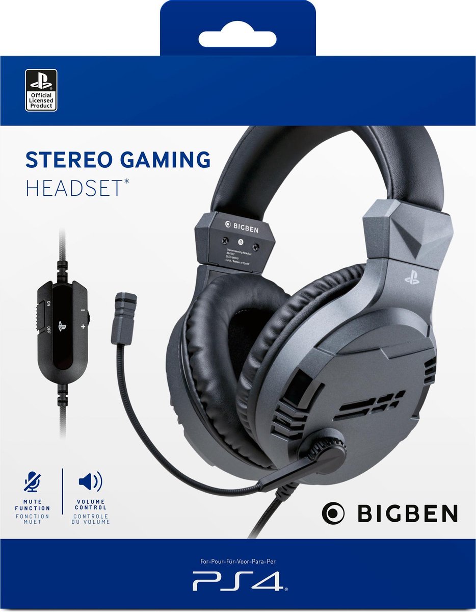 Official Licensed PS4 & PS5 V3 Stereo Gaming Headset - Titanium