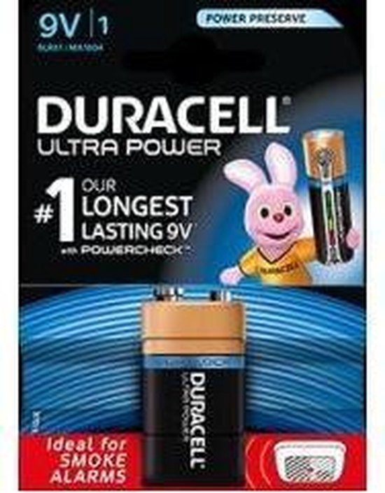 Duracell Ultra Power 9V-batterij - Blauw