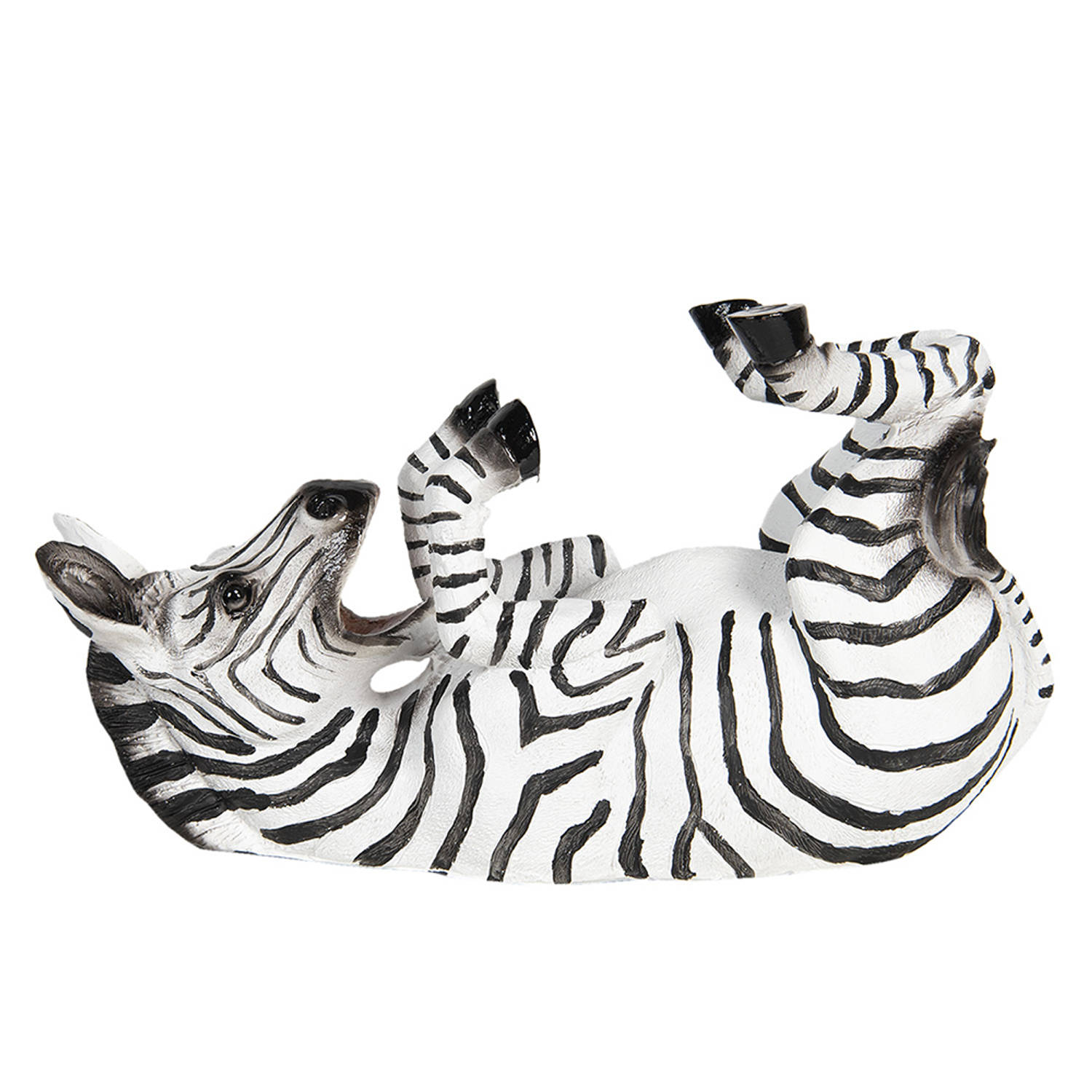 Clayre & Eef Wijnrek Zebra 32*12*18 Cm Kunststof Flessenrek - Zwart