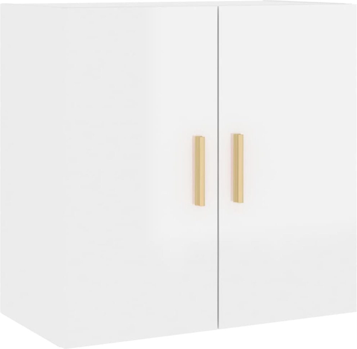 Vidaxl Wandkast 60x30x60 Cm Bewerkt Hout Hoogglans Wit - Grijs