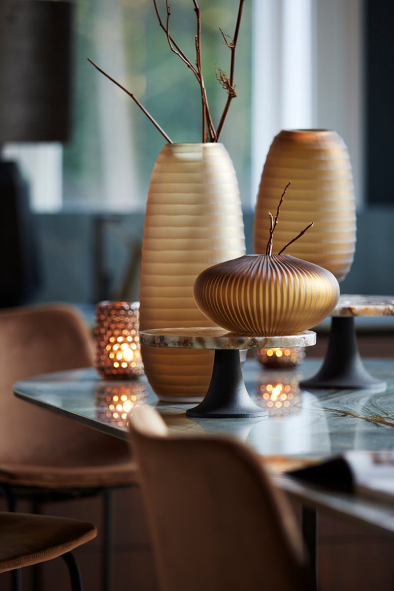 Light & Living - Vaas Molexa - 21x21x10.5 - Bruin