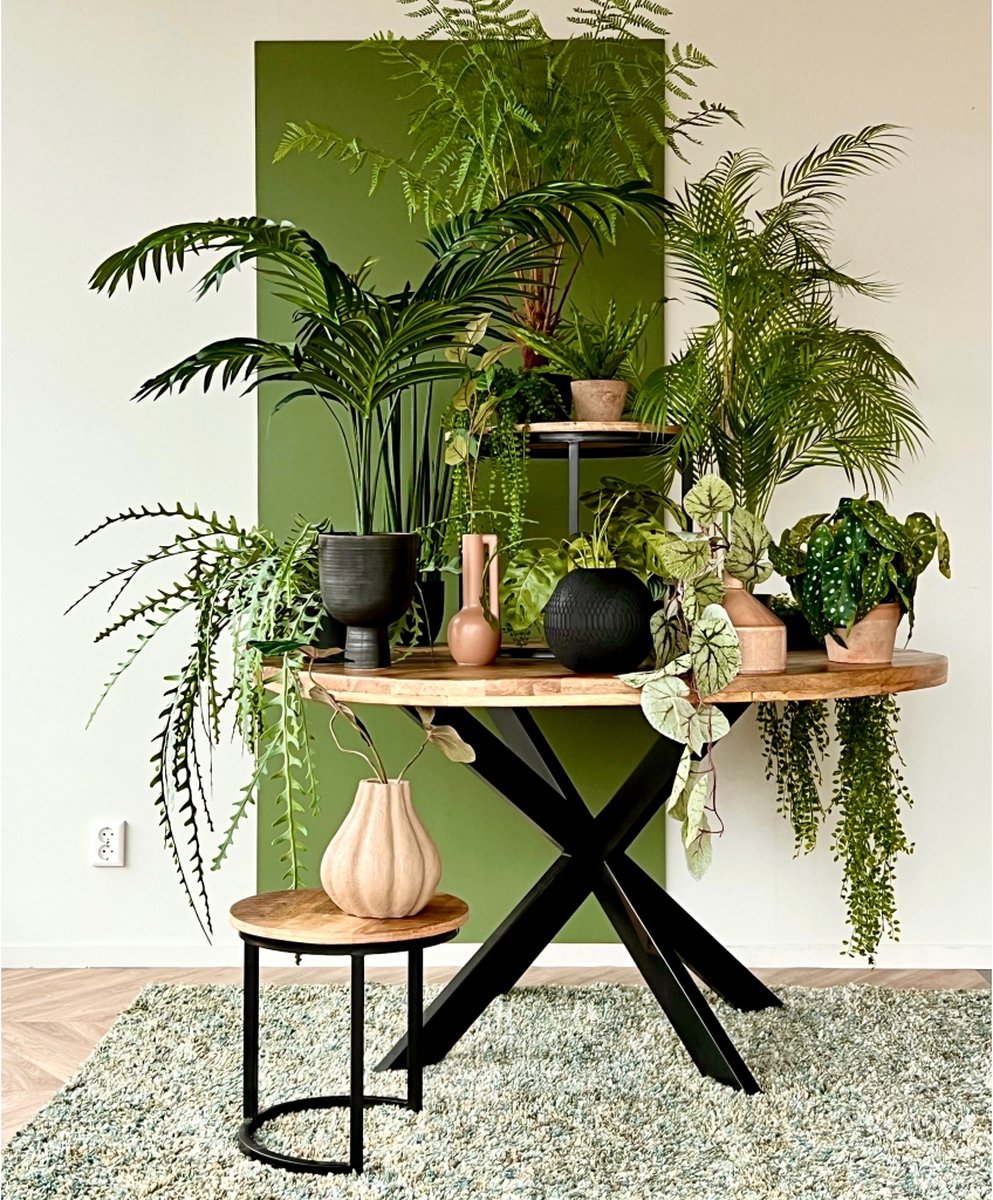 Light & Living - Vaas Skeld - 25x25x23 - Zwart