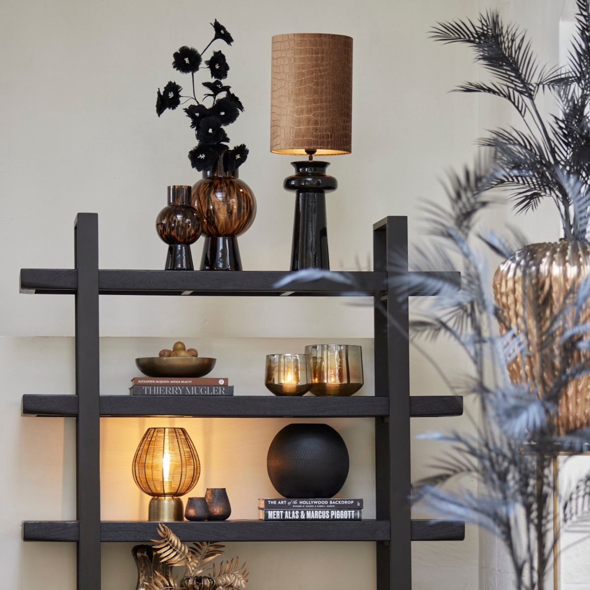 Light & Living - Vaas Skeld - 25x25x23 - Zwart
