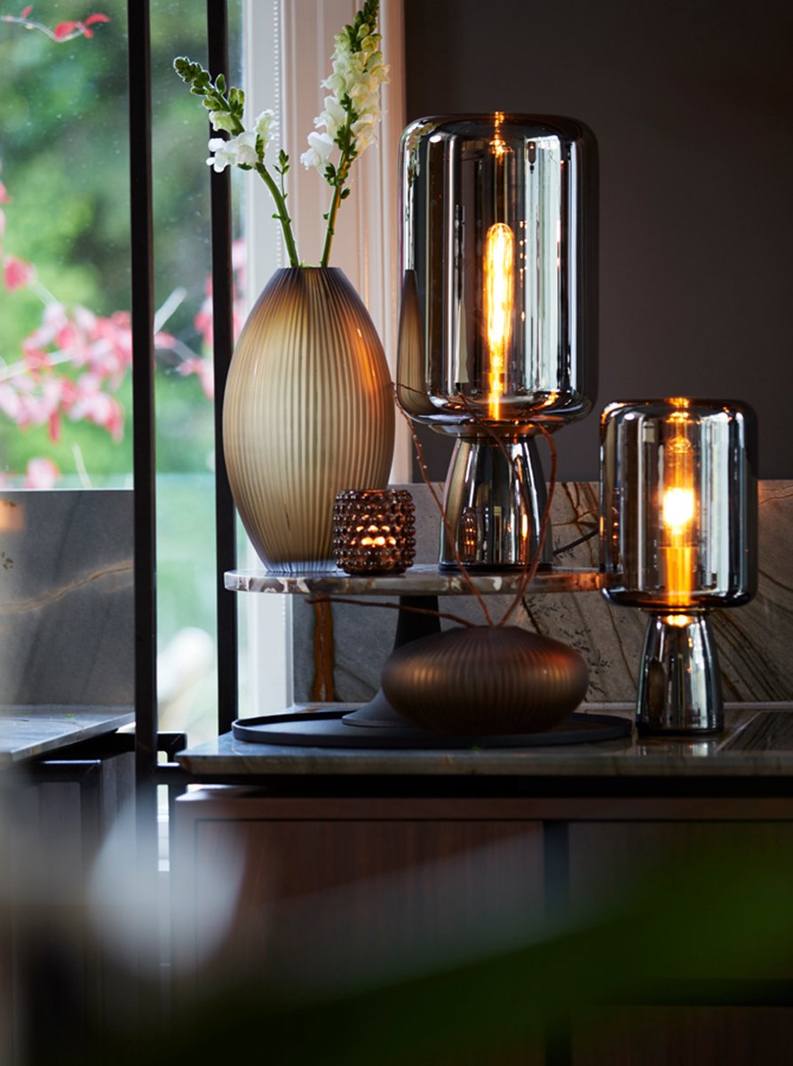Light & Living - Vaas Molexa - 18x18x31 - Bruin
