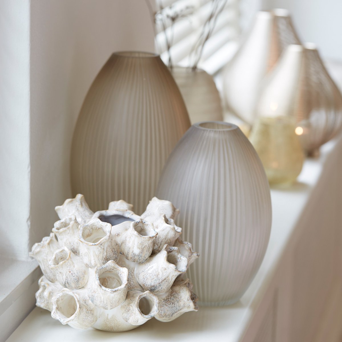Light & Living - Vaas Molexa - 18x18x31 - Bruin