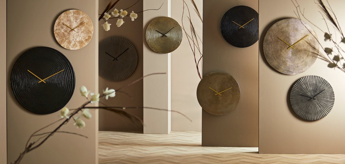 Light & Living - Klok Cervino - 58x2x58 - Brons - Oranje