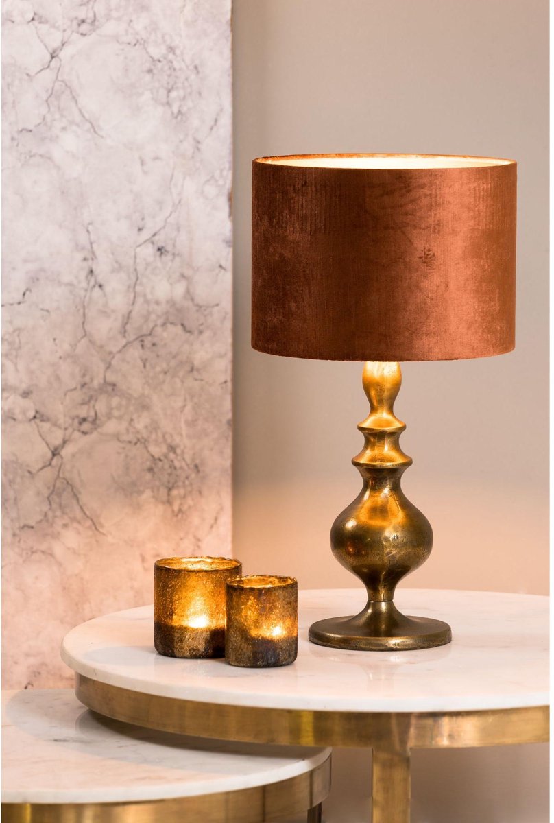 Light & Living - Lampenkap Gemstone - 30x30x21 - Oranje