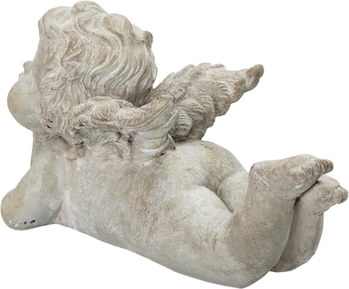 Clayre & Eef Grijze Decoratie Engel 29*14*16 Cm 6te0376 - Grijs