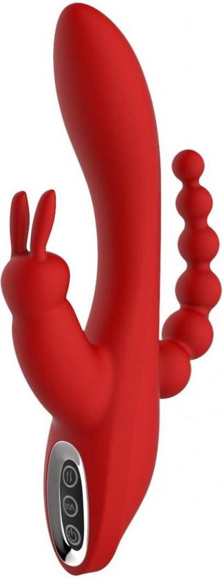 Tonga BV Rabbit Vibrator met Anal stimulatie Hera - Rood