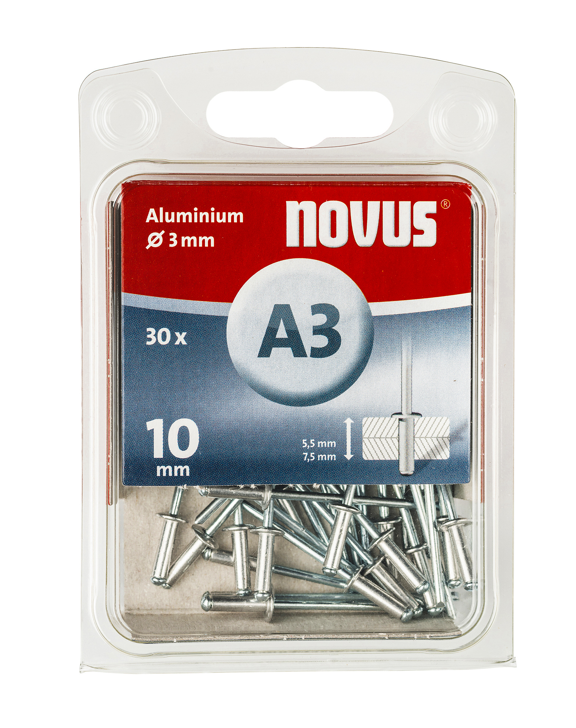 Novus Blindklinknagel A3 X 10 Alu SB | 30 stuks - 045-0022