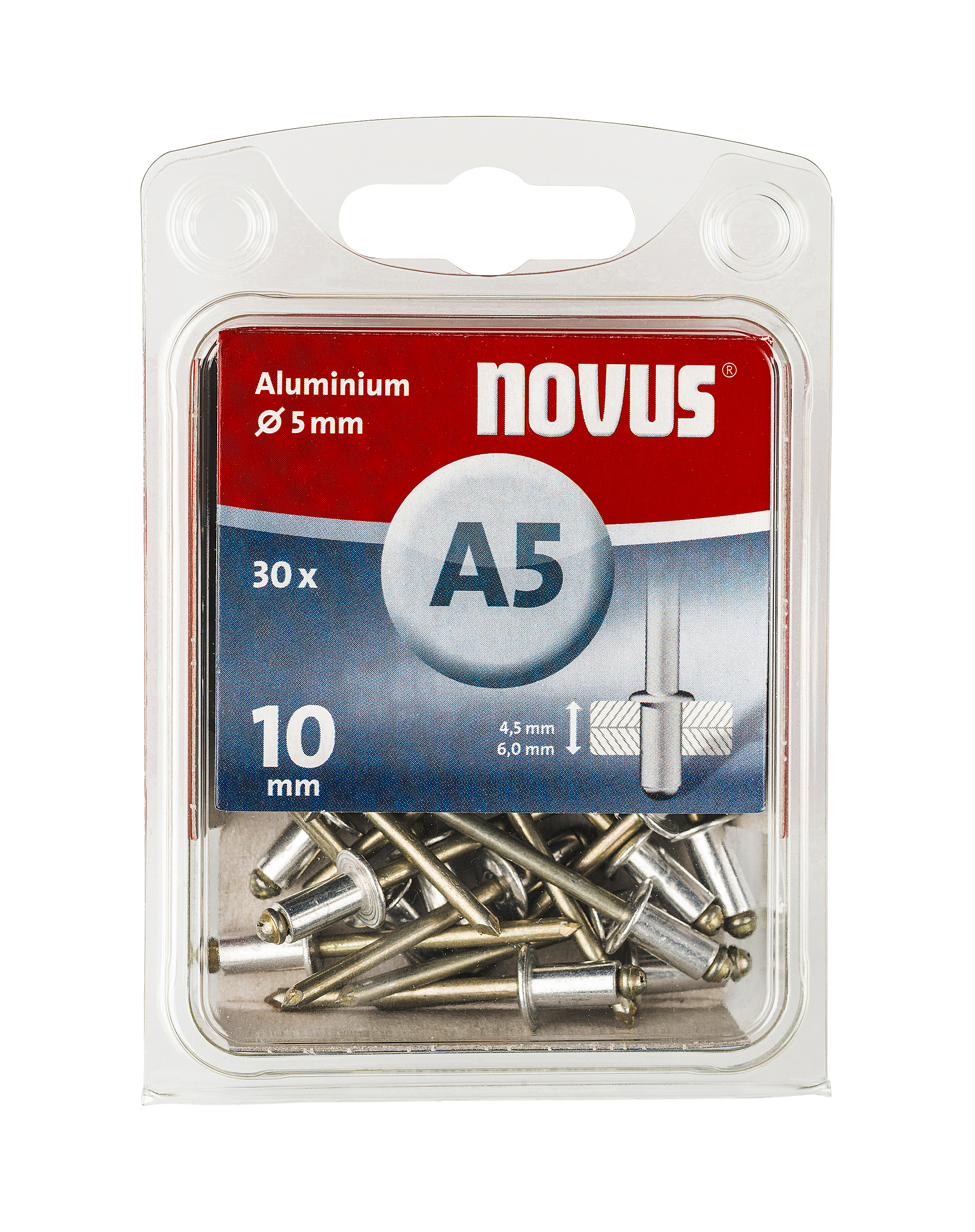 Novus Blindklinknagel A5 X 10mm | Alu SB | 30 stuks - 045-0027