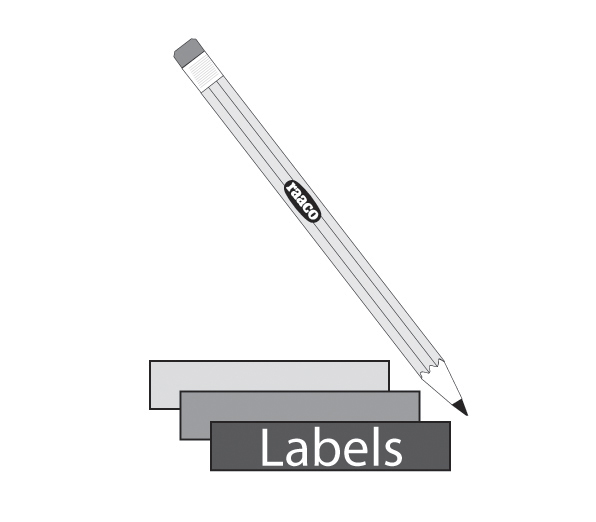 Raaco Etiketten v. bakje 2-80 3-160 16x10125 - 107839