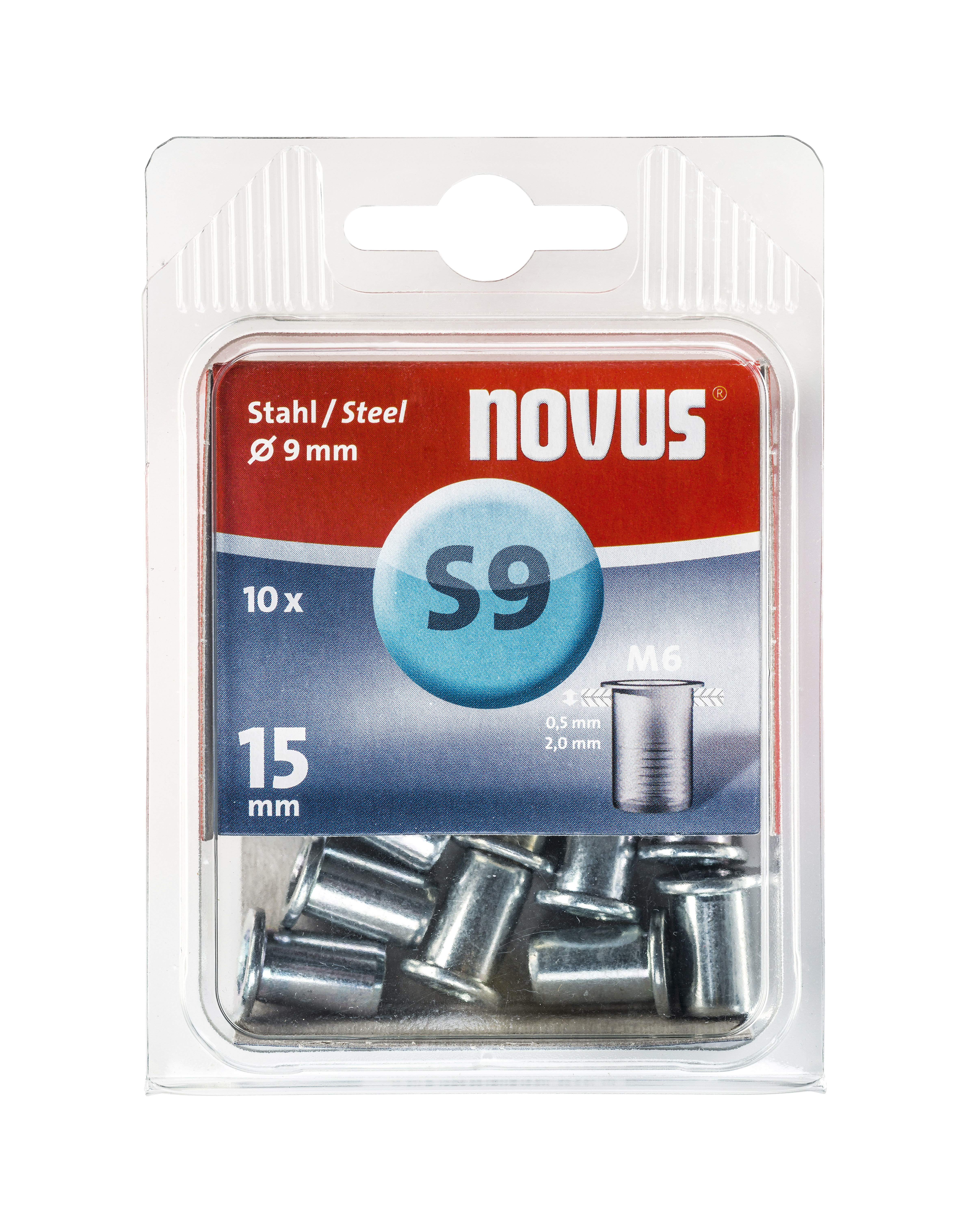 Novus Blindklinkmoer M6 X 14,5mm, Staal | 10 stuks - 045-0046