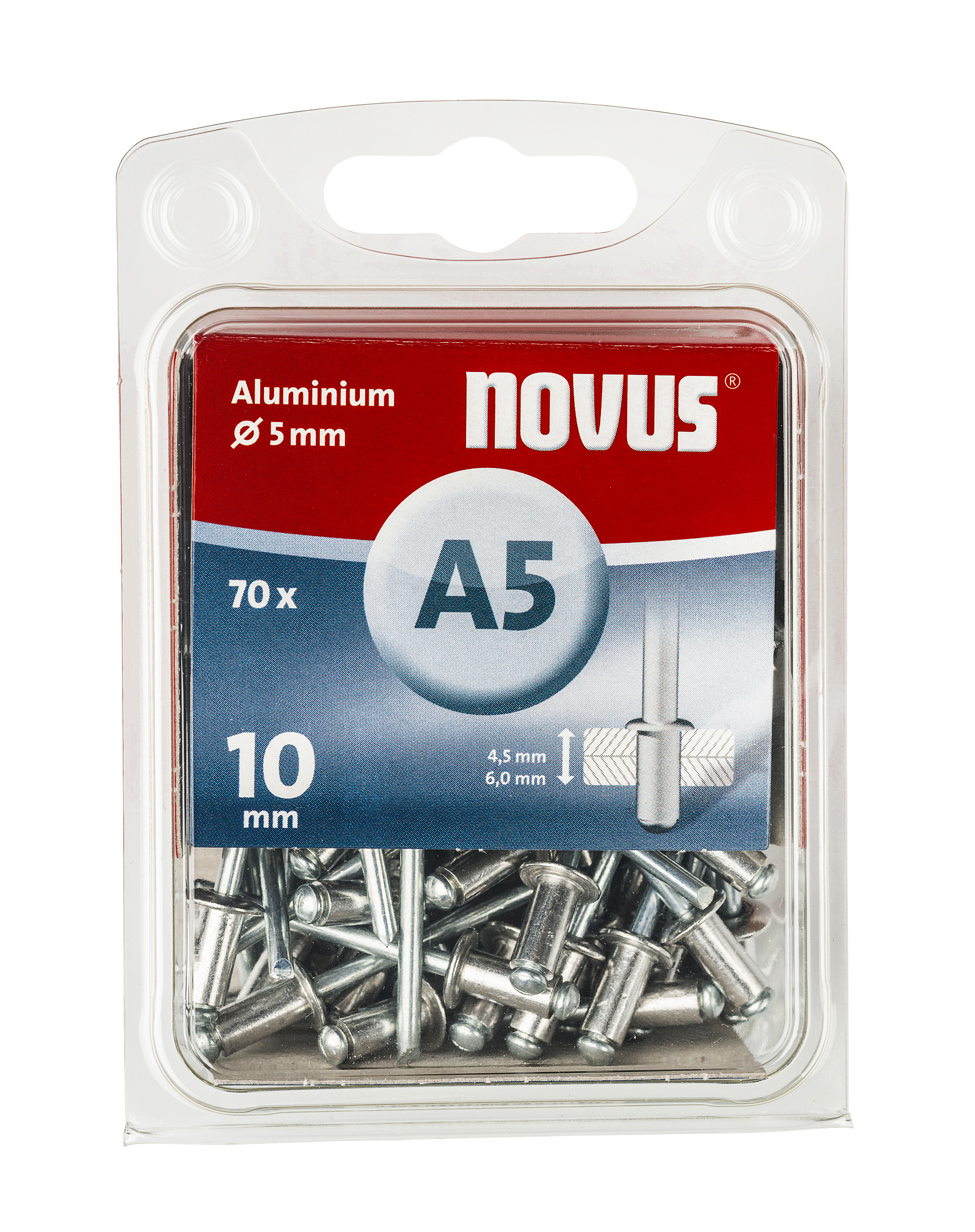 Novus Blindklinknagel A5 X 10mm | Alu SB | 70 stuks - 045-0048