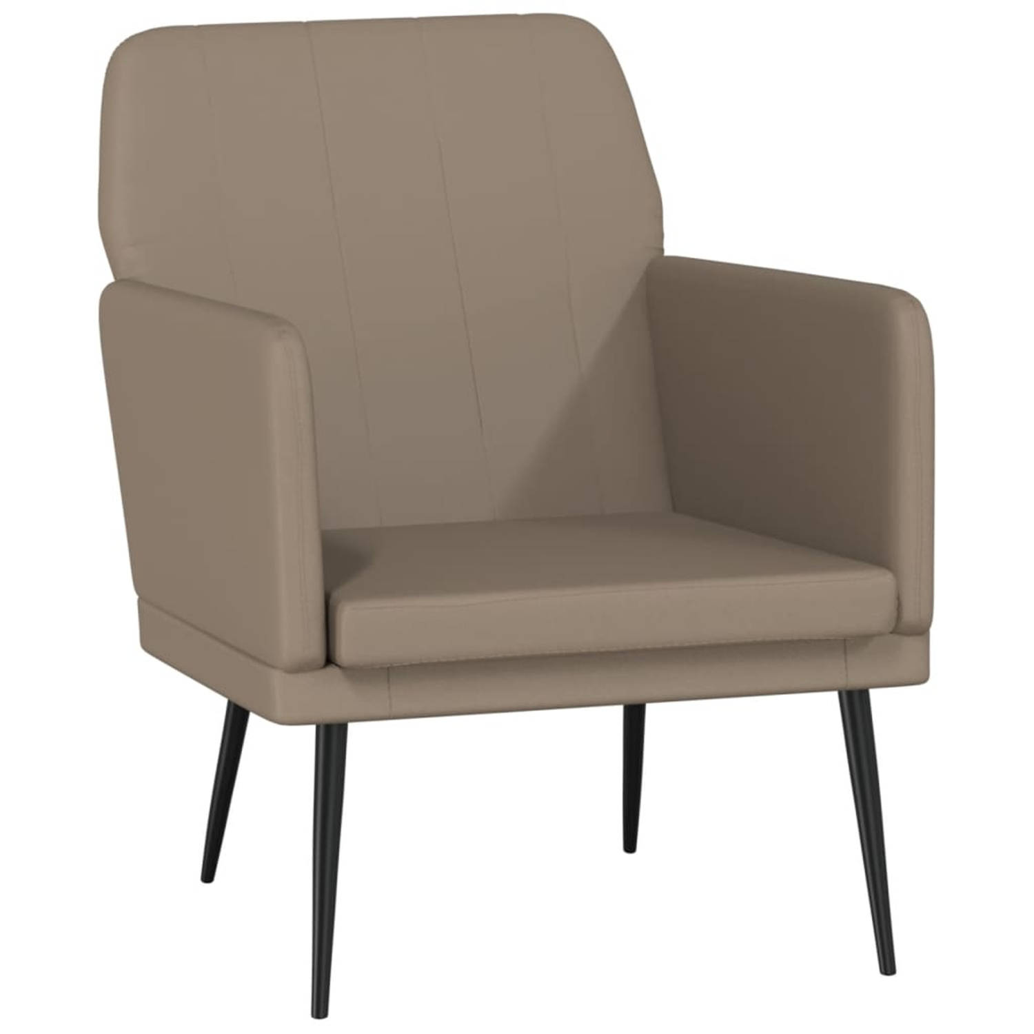 Vidaxl Fauteuil 61x78x80 Cm Kunstleer Cappuccinokleurig - Bruin