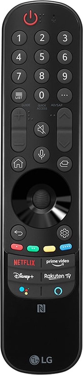 LG Magic Remote Mr21gc - Afstandsbediening Ingebouwde Microfoon - Hotkeys - Zwart