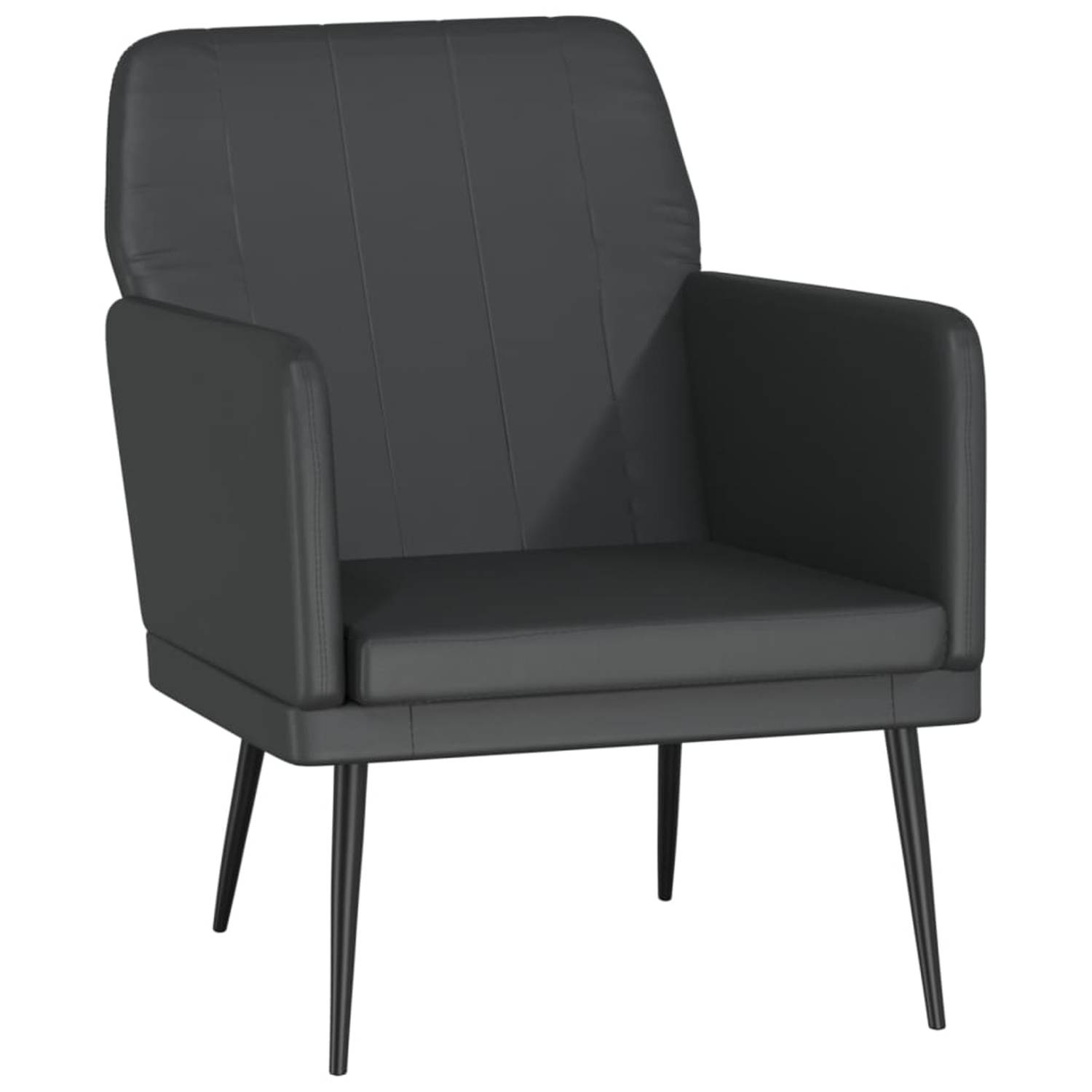 Vidaxl Fauteuil 61x78x80 Cm Kunstleer - Zwart