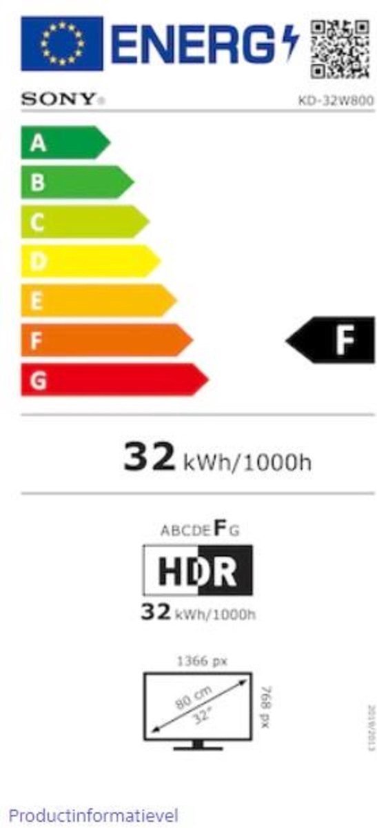 Sony KD-32W804 - Zwart