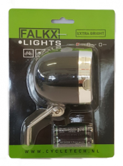 Falkx voorlicht 20 leds batterijen zwart/zilver - Silver