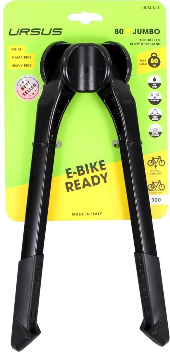 Ursus standaard dubbel Jumbo 2 aluminium 28 inch - Zwart