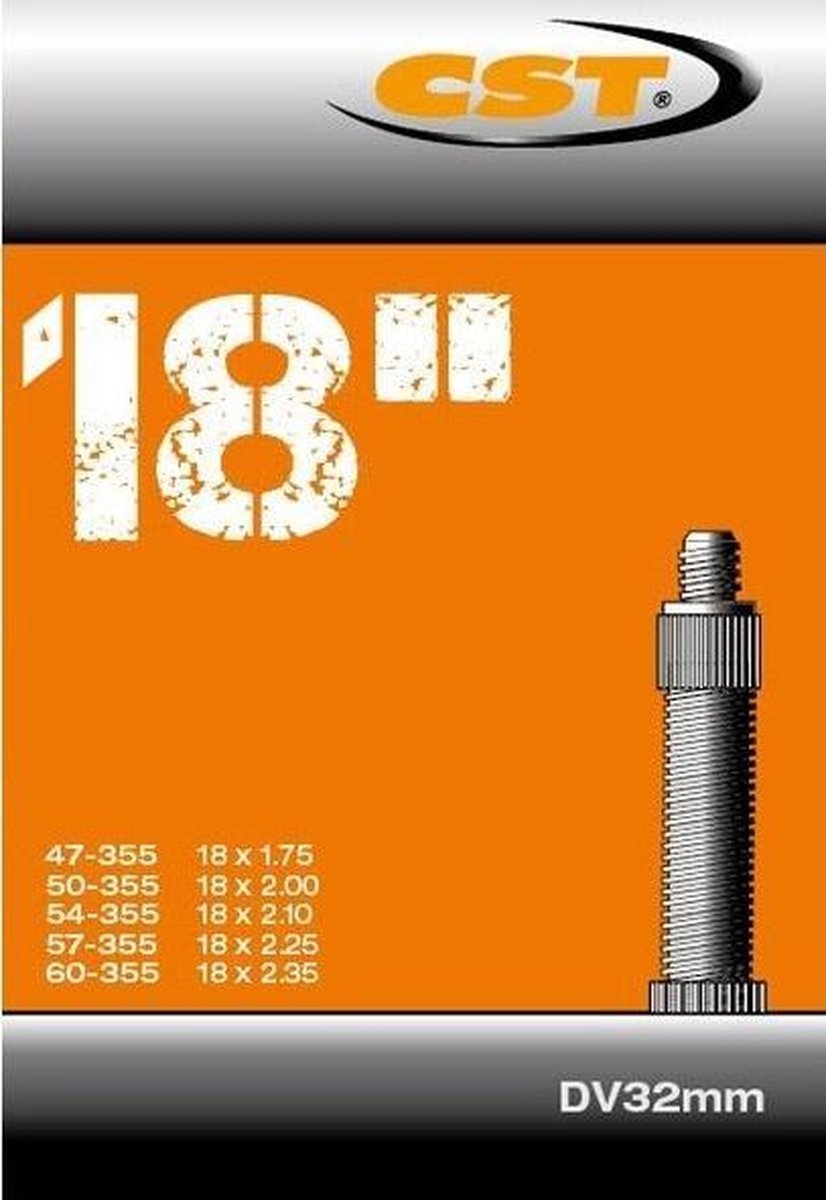 CST binnenband 18 x 1.75 (47/60 355) DV 32 mm - Zwart