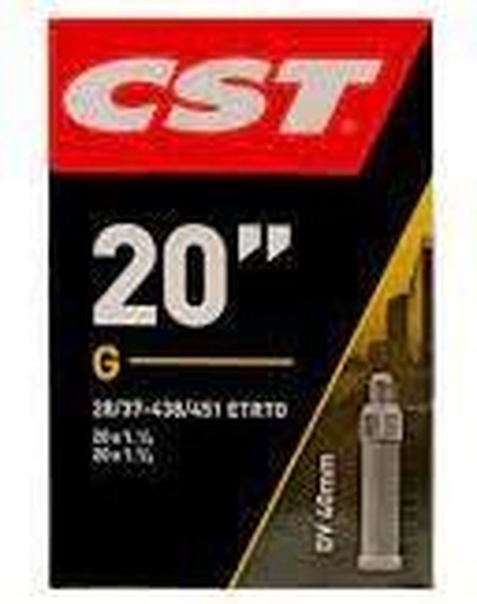 CST binnenband 20 x 1 3/8 (28/37 438/451) DV 40 mm - Zwart