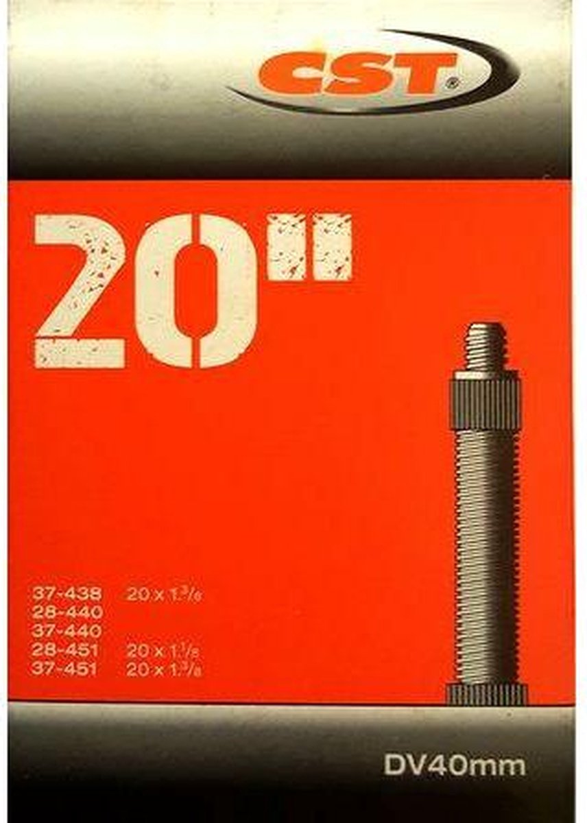 CST binnenband 20 x 1 3/8 (28/37 438/451) DV 40 mm - Zwart