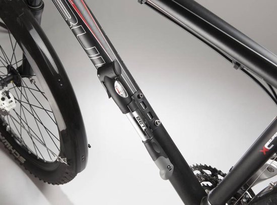 Beto Fietspomp Mini Dubbel Kopstuk Aluminium 8,5 Bar - Grijs