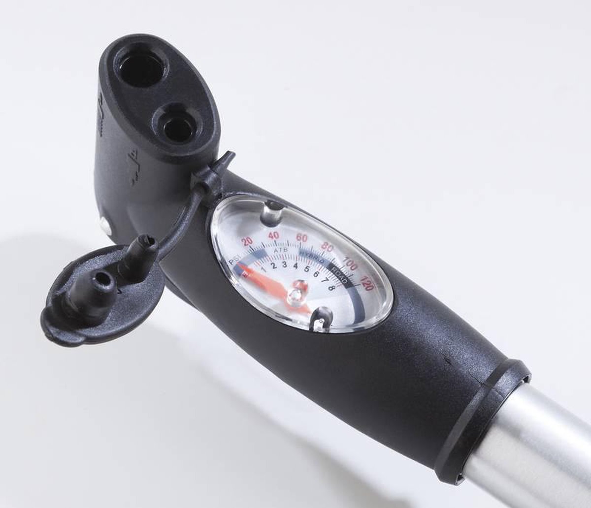 Beto Fietspomp Mini Dubbel Kopstuk Aluminium 8,5 Bar - Grijs