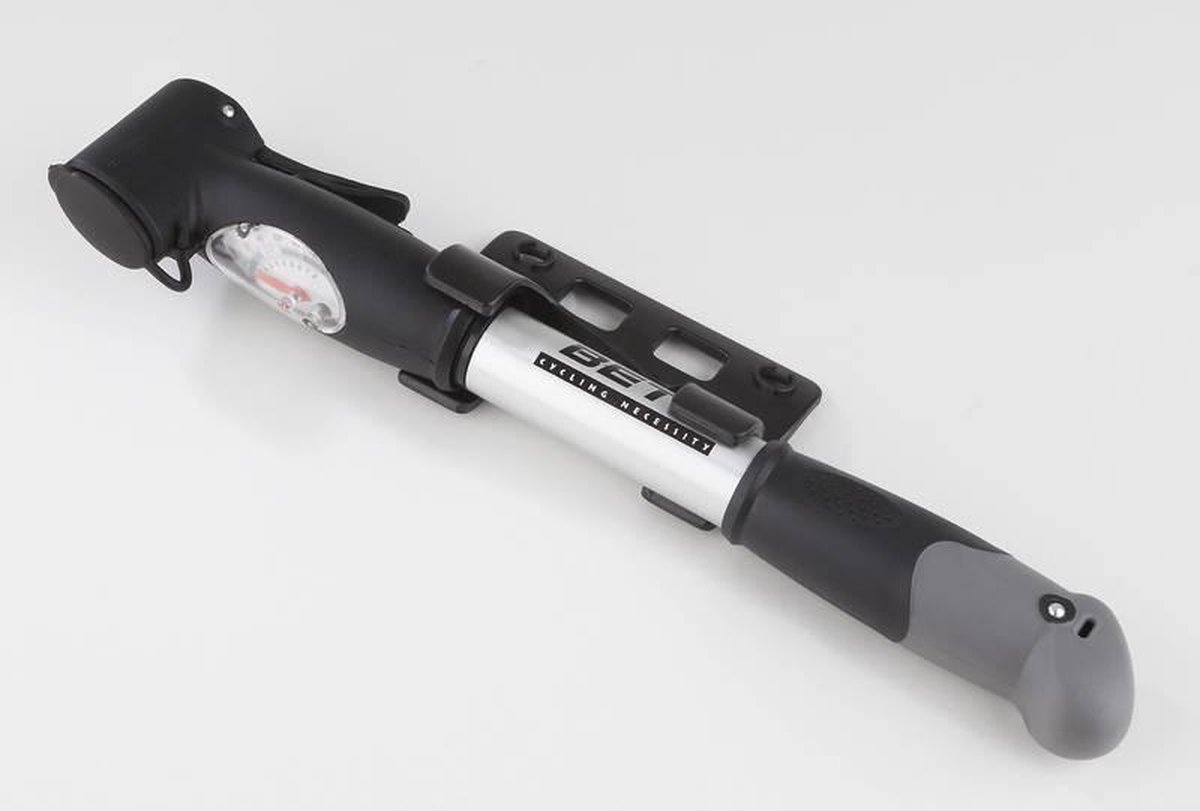 Beto Fietspomp Mini Dubbel Kopstuk Aluminium 8,5 Bar - Grijs