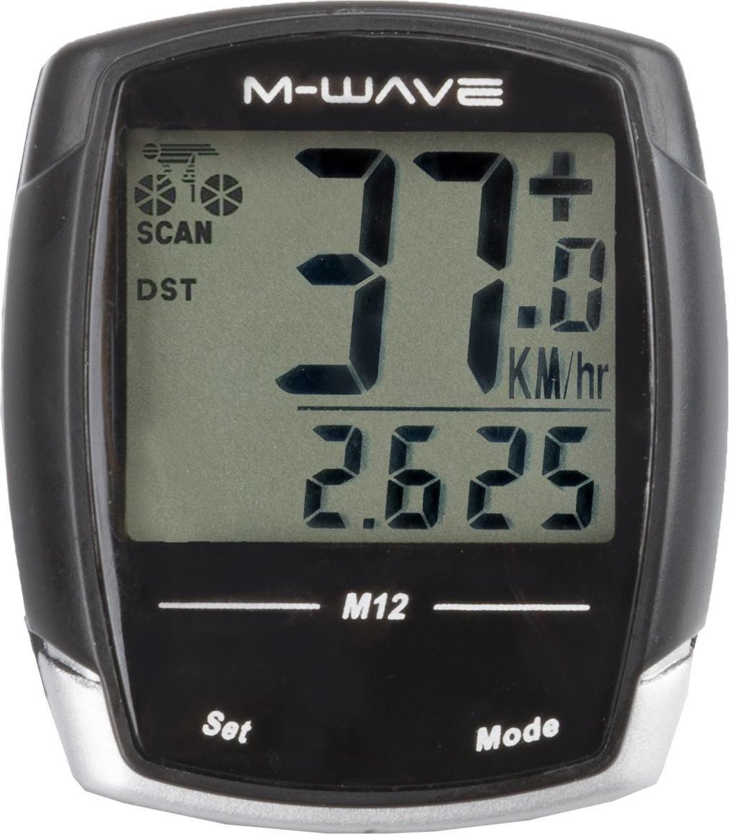 M-wave M Wave Fietscomputer 12 Functies - Zwart