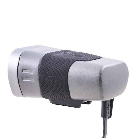 Spanninga koplamp Axendo 60 Lux USB oplaadbaar 80 mm antraciet - Grijs