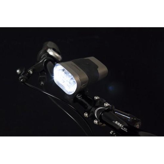 Spanninga koplamp Axendo 60 Lux USB oplaadbaar 80 mm antraciet - Grijs