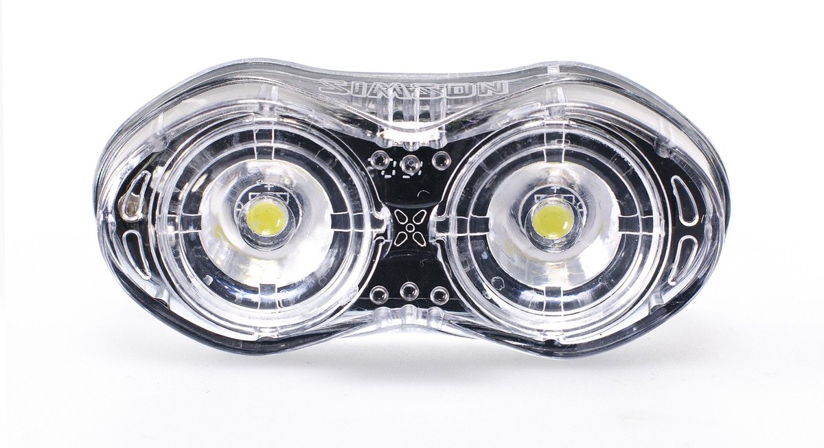 Simson koplamp Eyes USB led oplaadbaar - Zwart