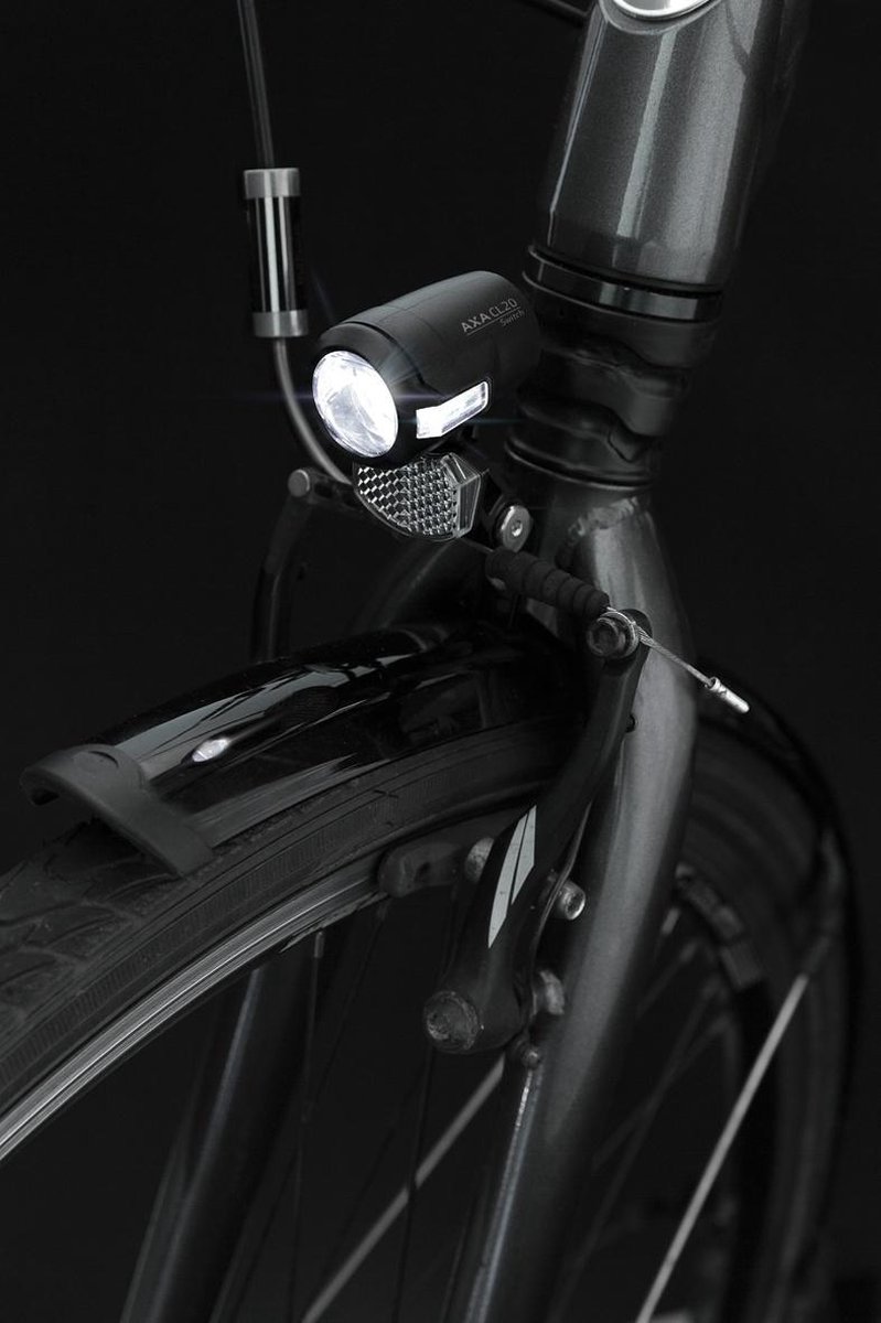 AXA voorlicht Compactline 35 Steady Auto led dynamo - Zwart