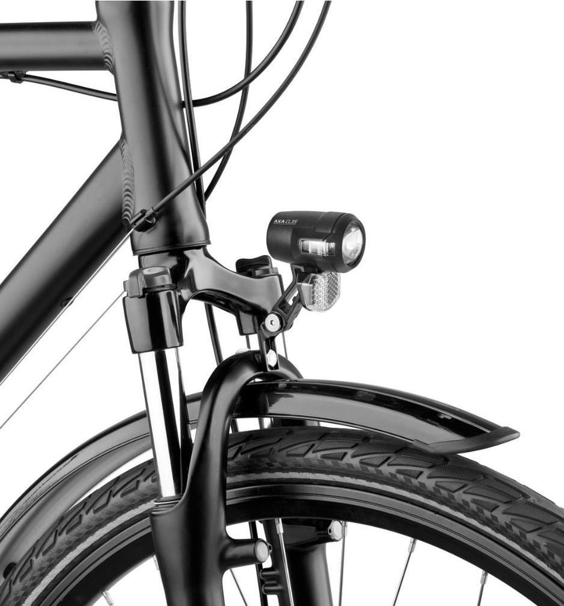 AXA voorlicht Compactline 35 Steady Auto led dynamo - Zwart