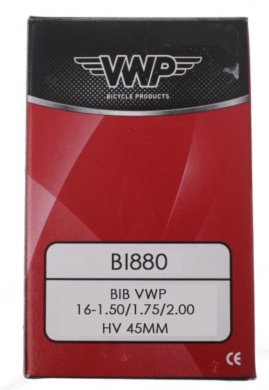 VWP binnenband 16 x 1.50 2.00 (40/50 305) DV 45 mm - Zwart