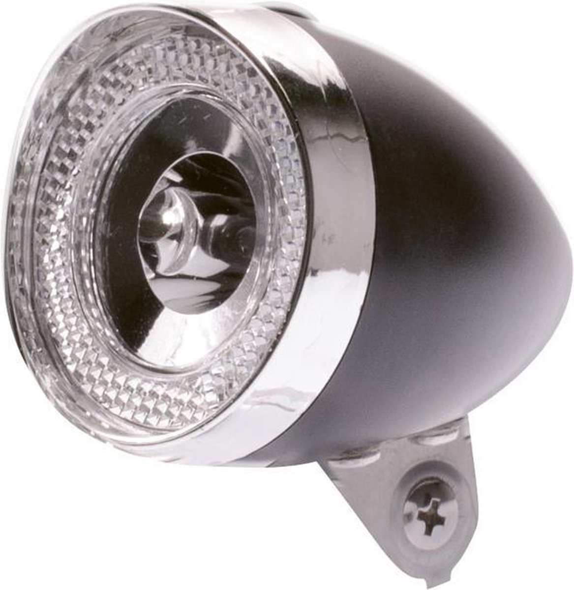 Simson koplamp Classic Mini batterijen voorvork - Zwart